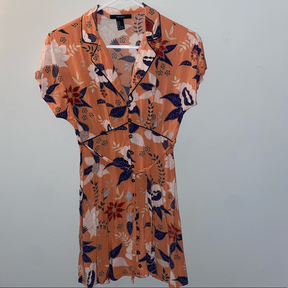 Forever 21 button up/tie slip dress.